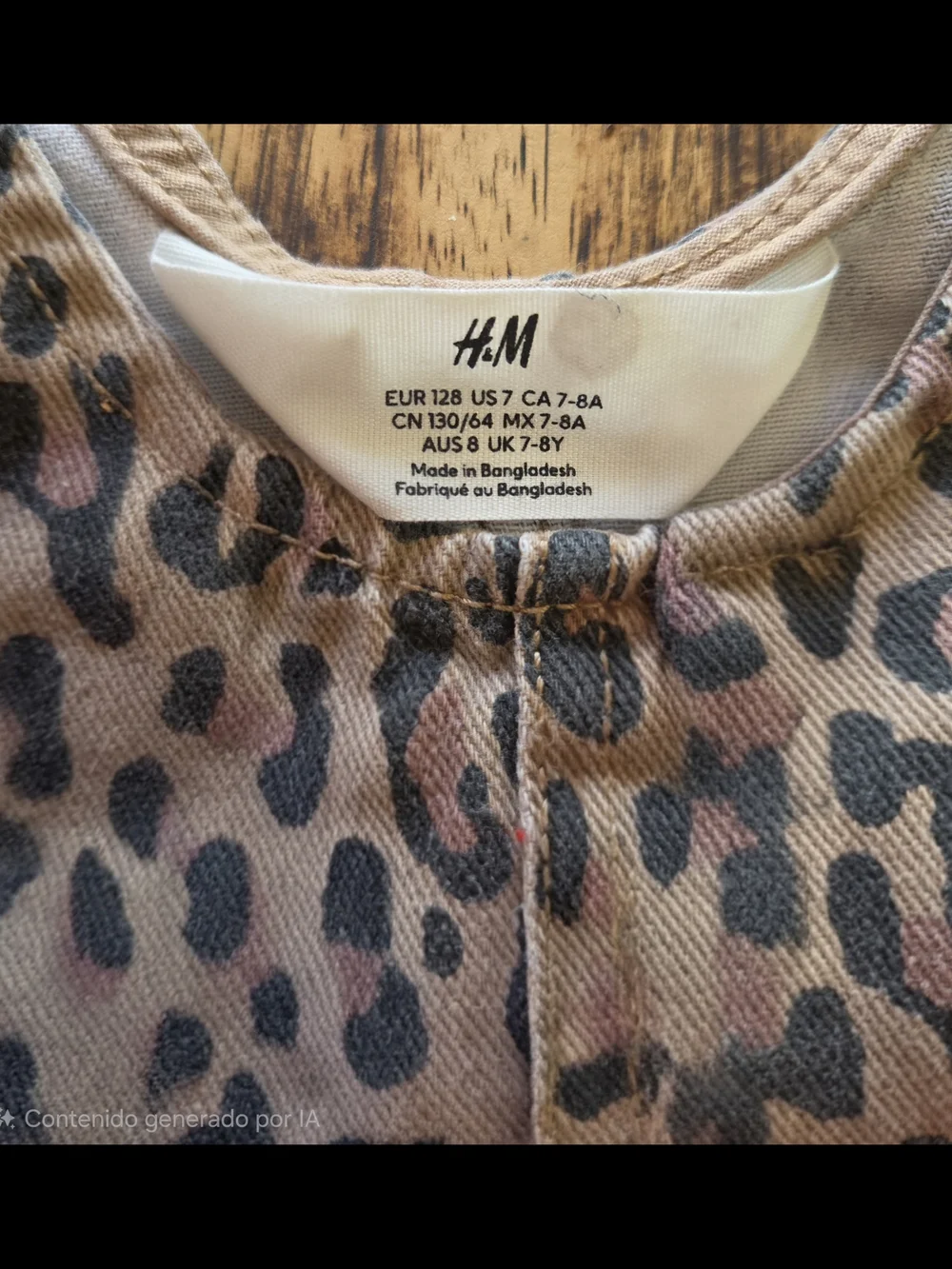 H&M Taupe and Black Leopard Print Dress